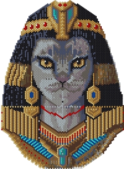 Cleopatra as a cat pattern